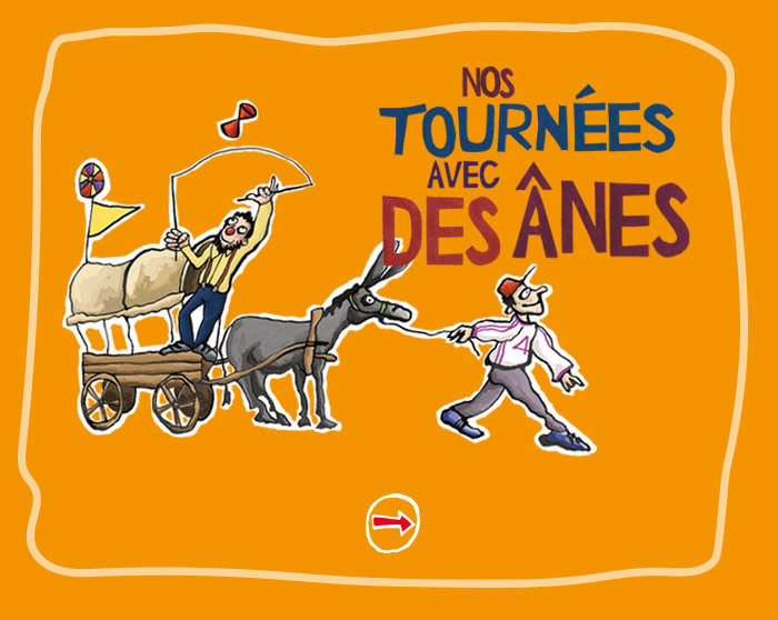 spectacles tournées avec des ânes
