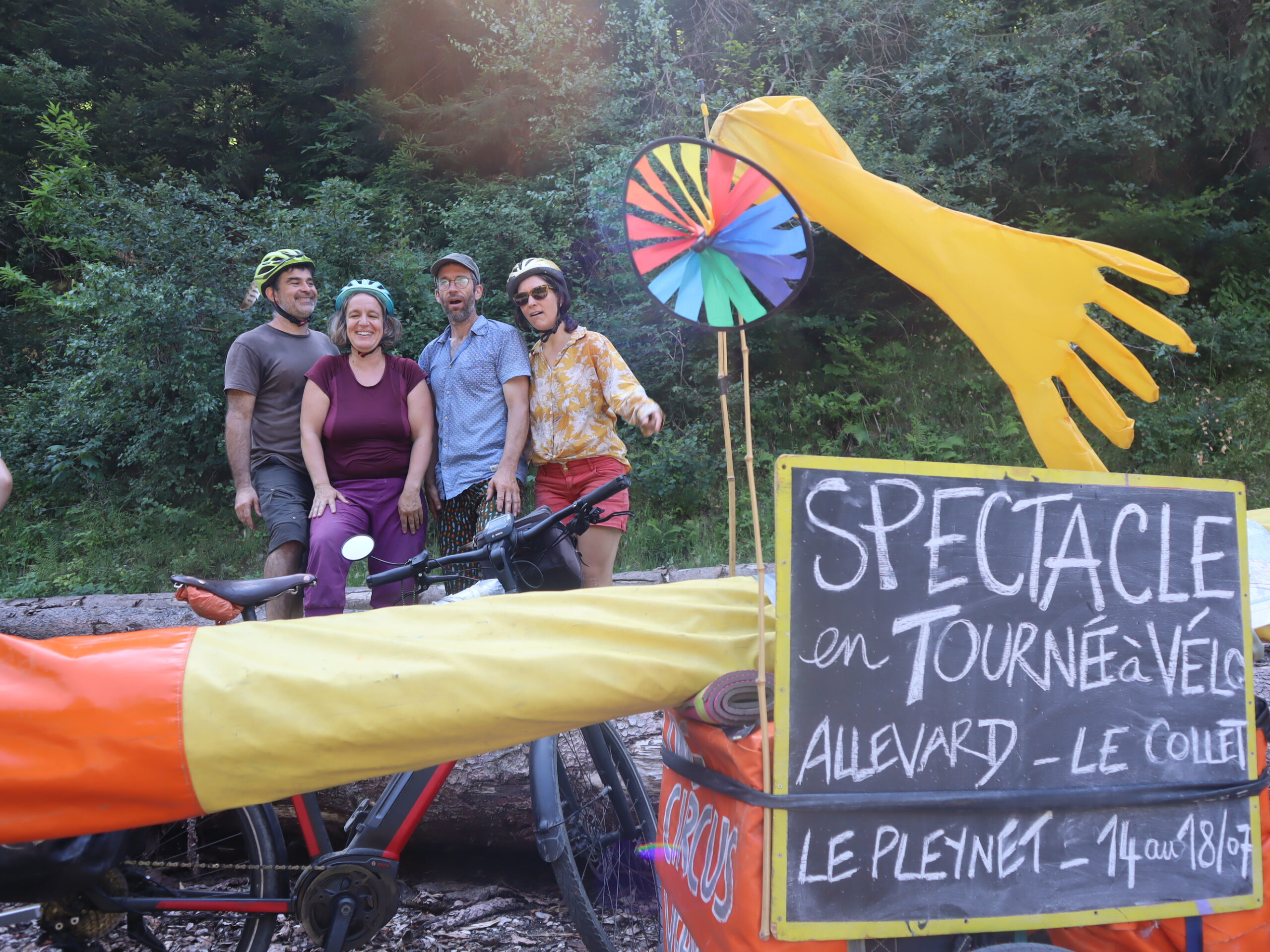 Tournée l'Artishow à vélo, Cie Artiflette