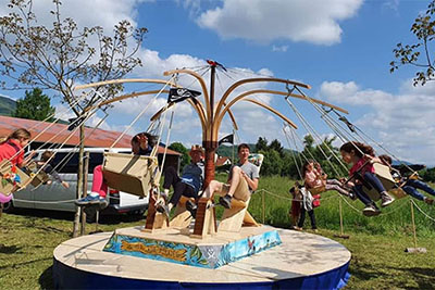 Manège à pédalles, la petite fête foraine, Festival Les Journées Pétillantes